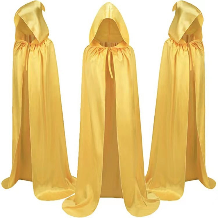 a group of yellow hooded cloaks