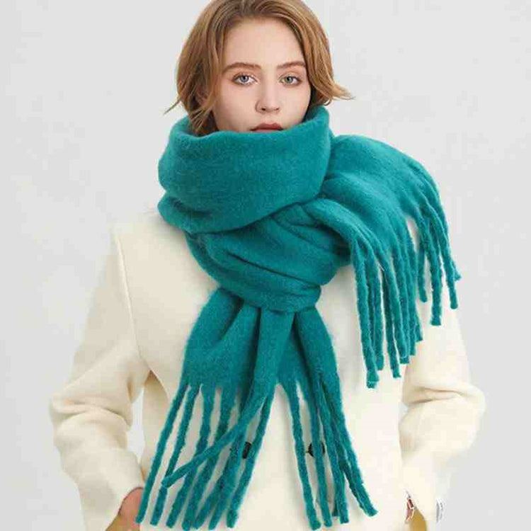 a woman wearing a scarf