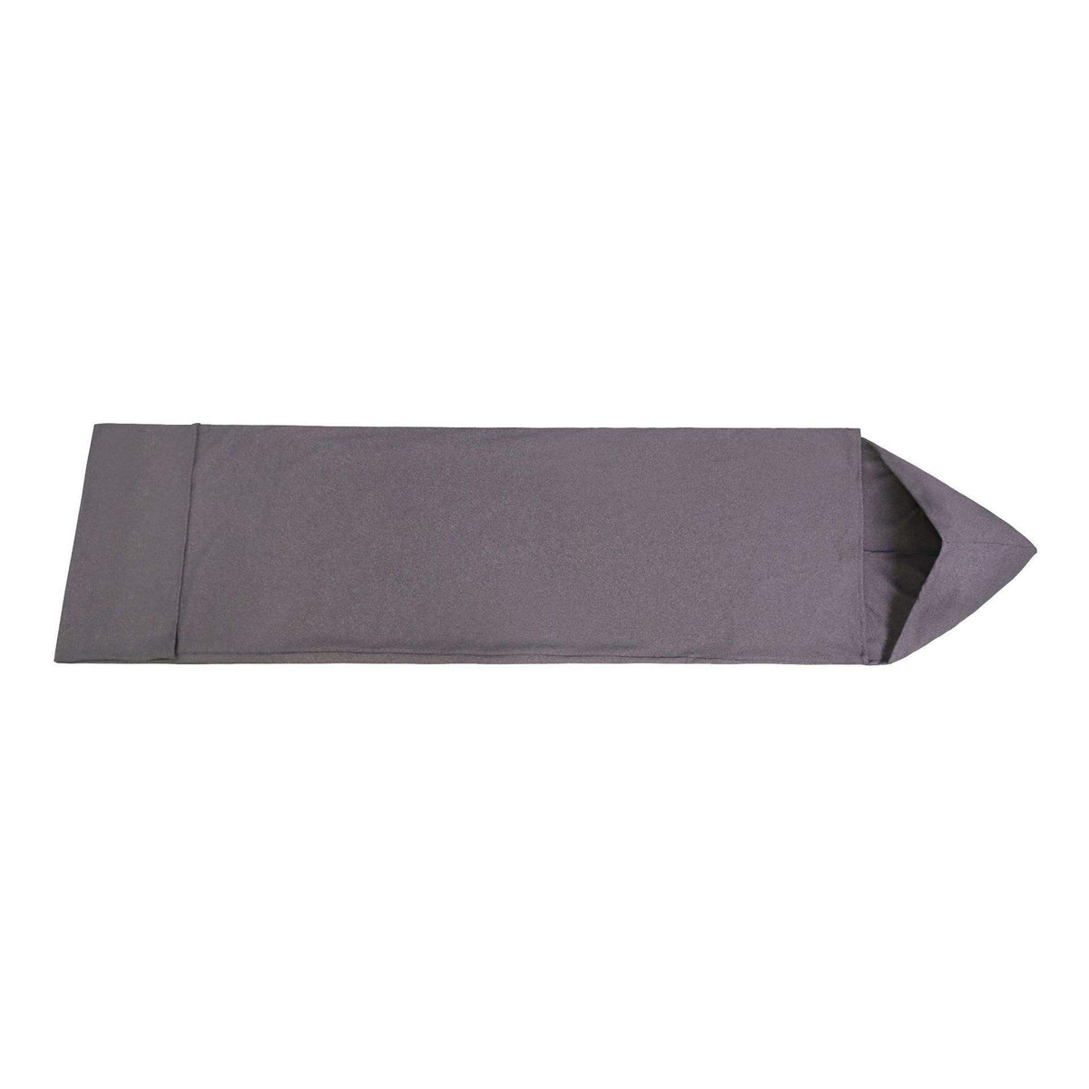 a grey rectangular envelope with a pointed corner