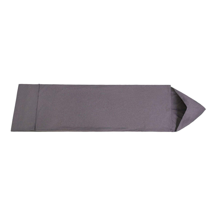 a grey rectangular envelope with a pointed corner