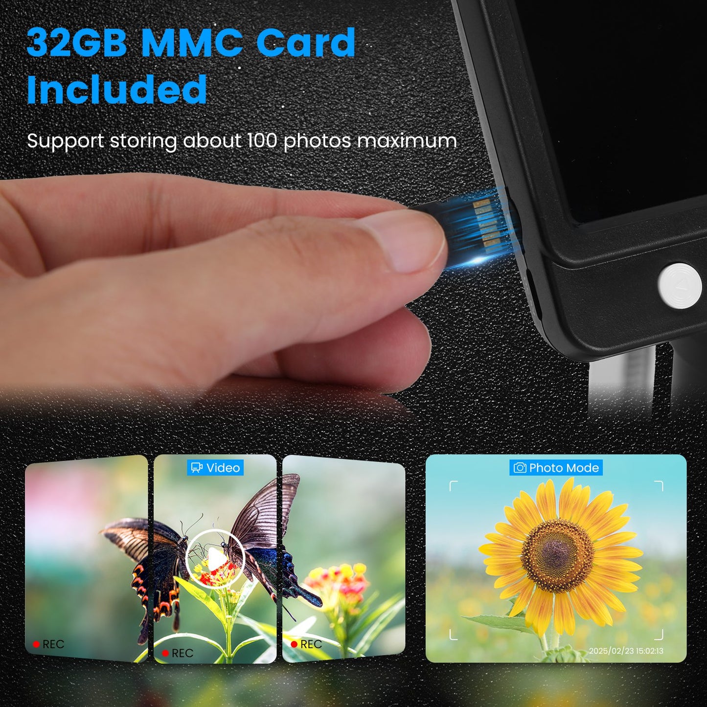 1Pc 4.3Inch LCD Digital Microscope 1,000X 1080P Photo Video Error Coin Magnifier With 8 Dimmable LED Lights PC Views Compatible With MacOS Windows Included 32GB Card