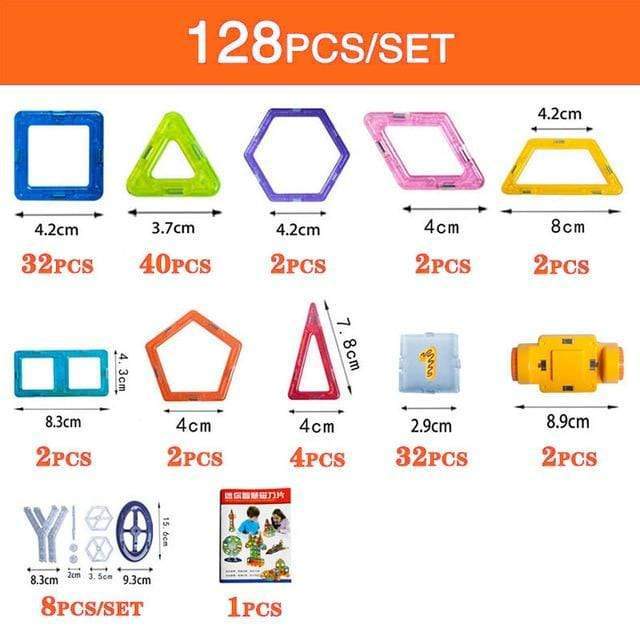 a set of plastic shapes
