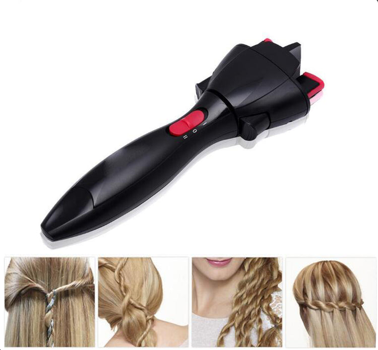 a black and red hair straightener