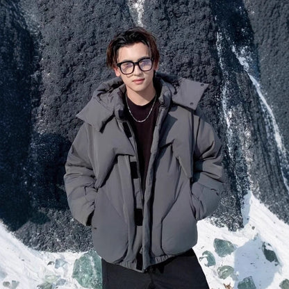 The Trend Of Young Students Wearing Loose Bread Jackets With Love