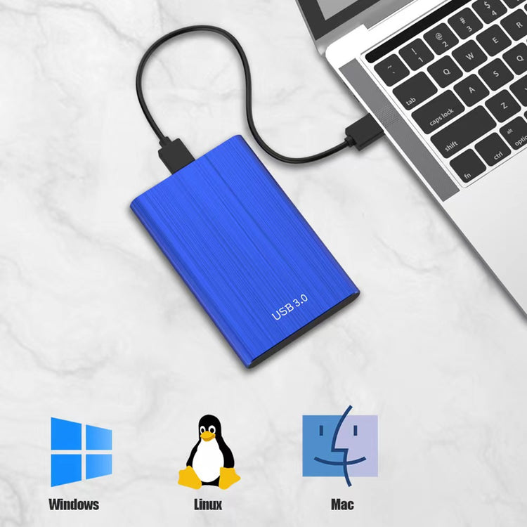 a blue rectangular device connected to a laptop