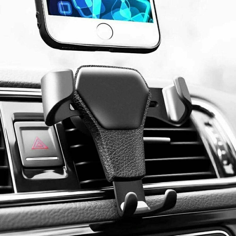 a phone on a car holder