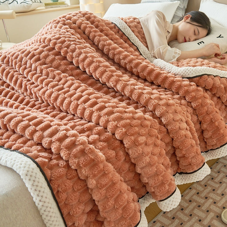 a woman sleeping in bed