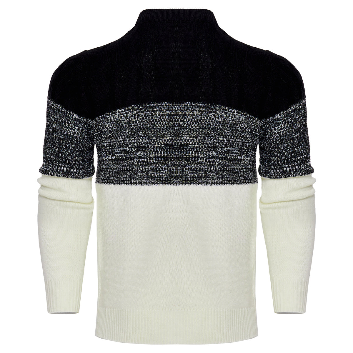 a black and white sweater