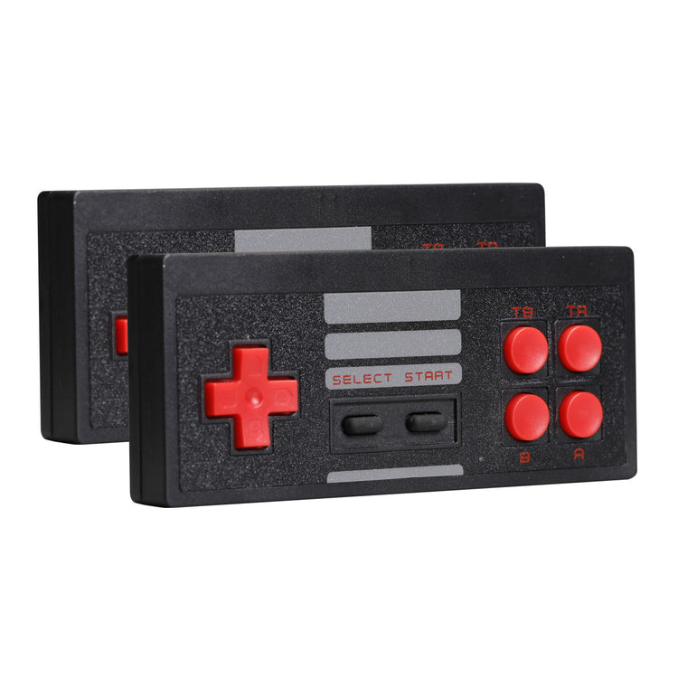 a black and red game controller