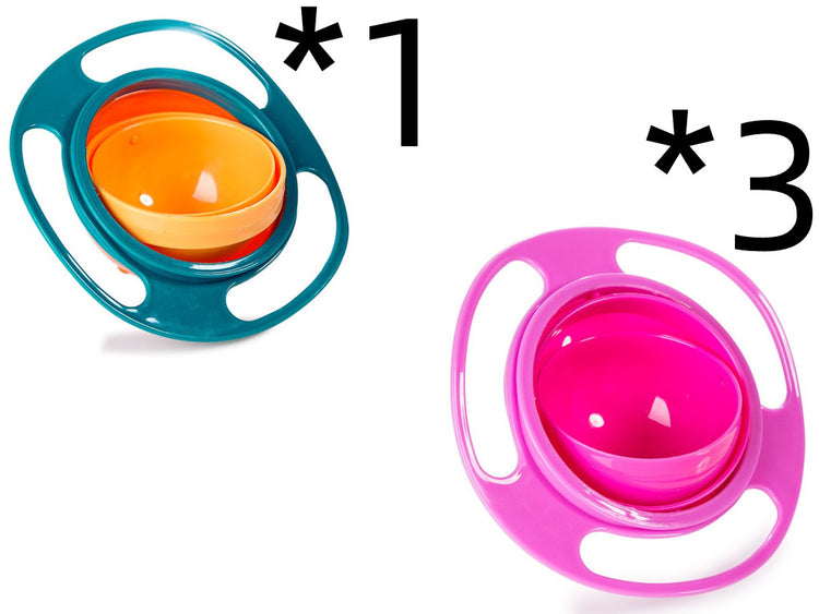 a baby pacifier with a couple of bowls