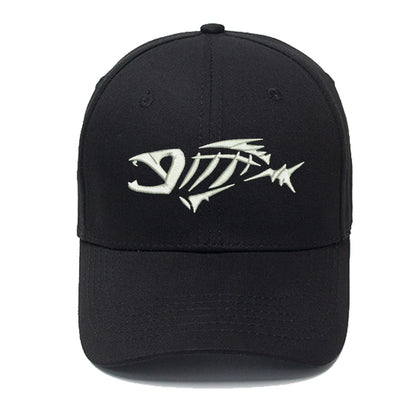Fishbone Embroidered Baseball Hat