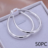 Silver-Tone Hoop Earrings