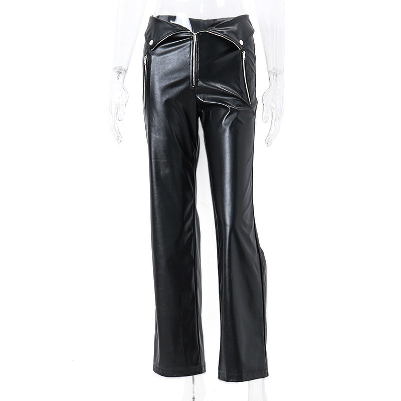 a black leather pants on a mannequin