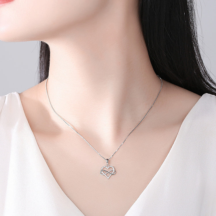 a woman wearing a necklace