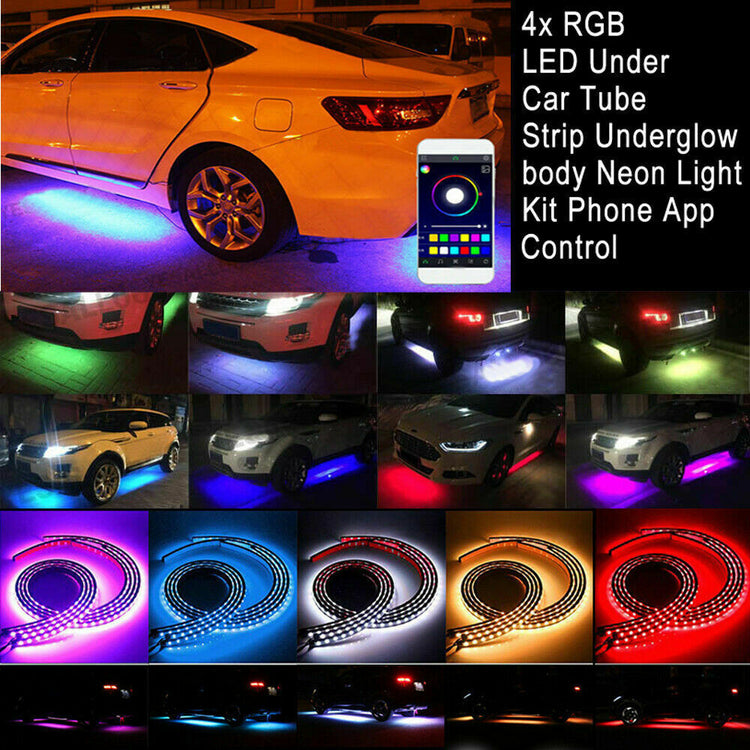 a collage of different colored lights