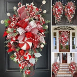 Christmas Candy-Themed Wreath and Garland Decoration