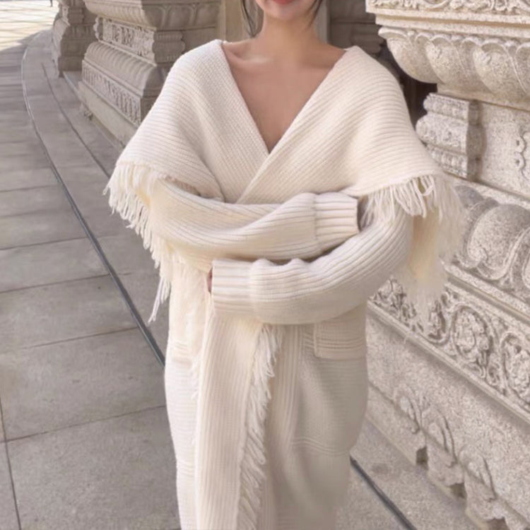 a woman in a white robe