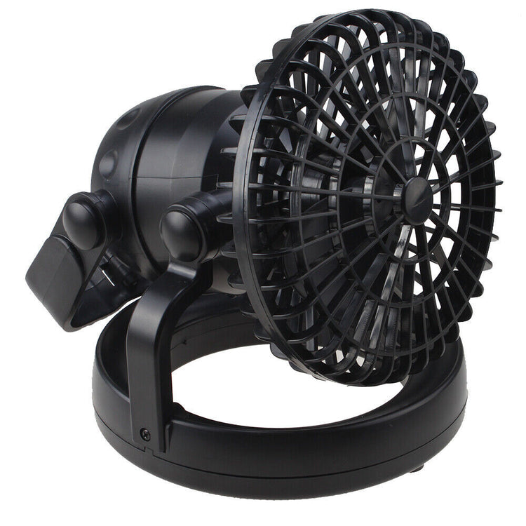 a black fan on a white background