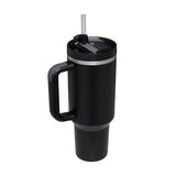 40 oz Insulated Stainless Steel Tumbler with Handle and Straw