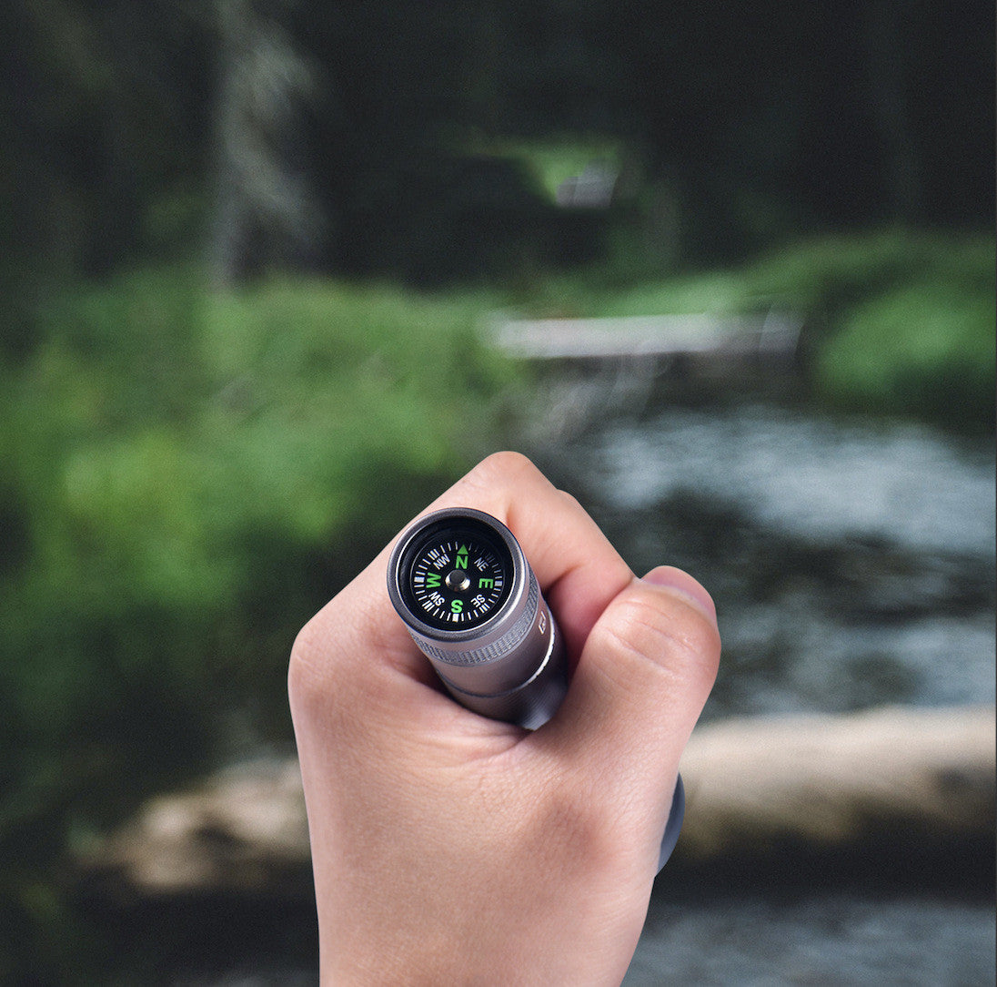 Long Range Outdoor Camping Compass Rechargeable Usb Waterproof Portable Flashlight