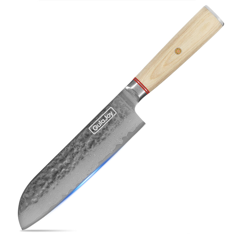 a knife with a wooden handle