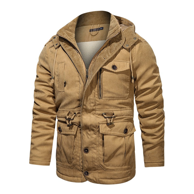 a brown jacket with a white background