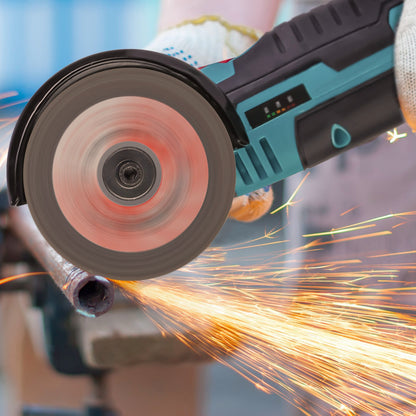1Set 12V Cordless Mini Angle Grinder Hand Polishing Grinding Machine Cordless Cutter Grinding Tool With 7Pcs Disc 2Pcs 1100mAh Batteries And Charger Hex Key