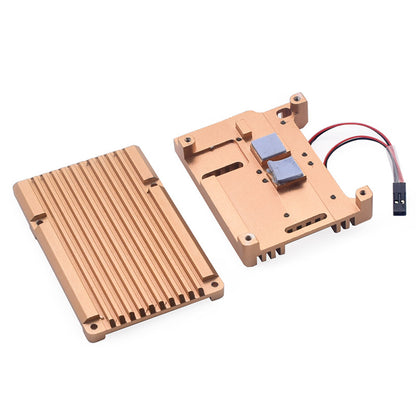 Motherboard Aluminum Alloy Heat Dissipation Protection Box With Dual Fans