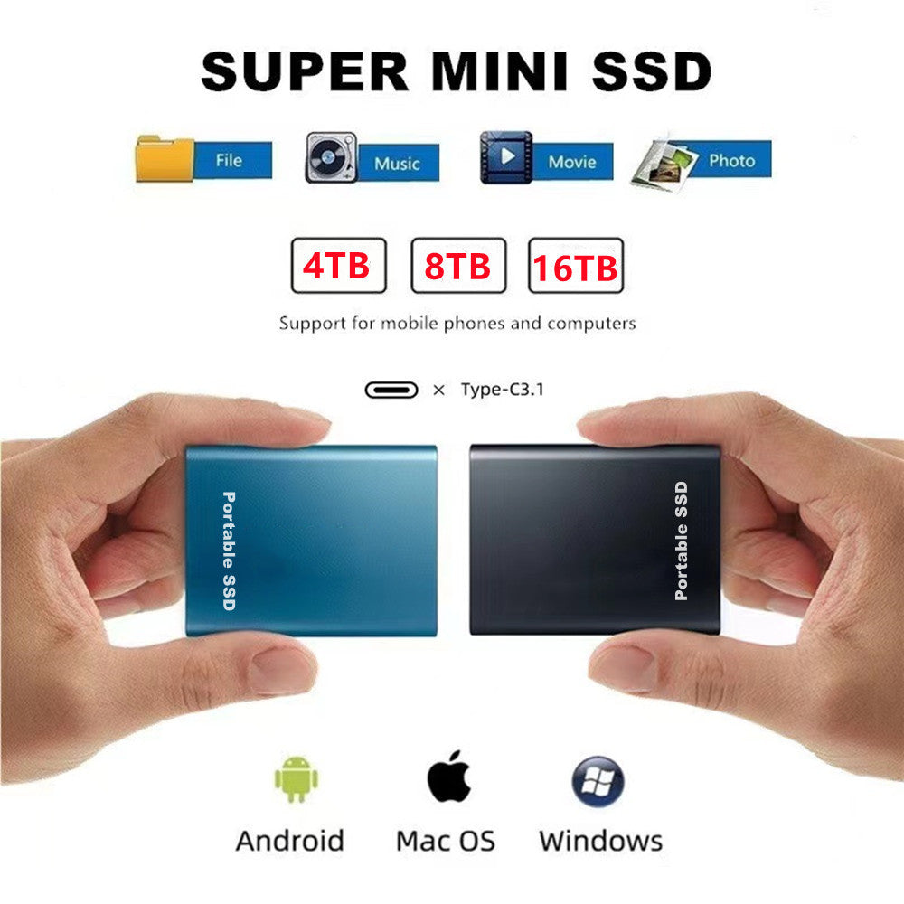USB3.1 High Speed Transmission 2TB 4TB 8TB 16TB Hard Drive
