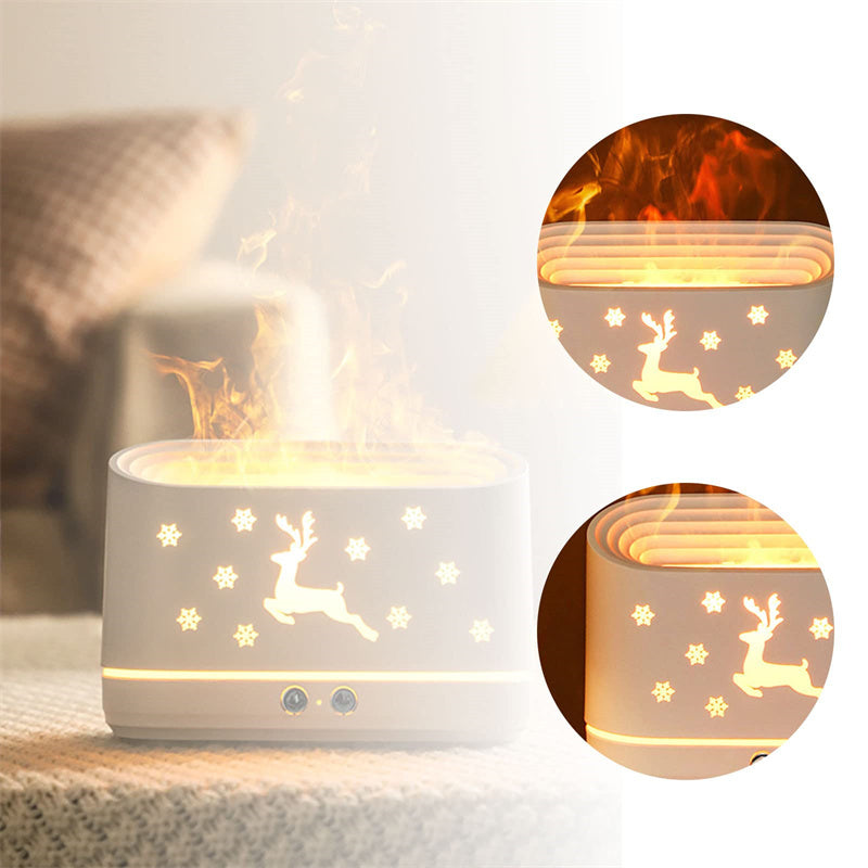 a white box with a deer design on it