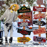 Set of 10 Printed Halloween Paper Signs