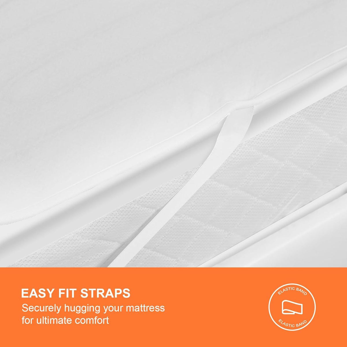 a white mattress with a white strap