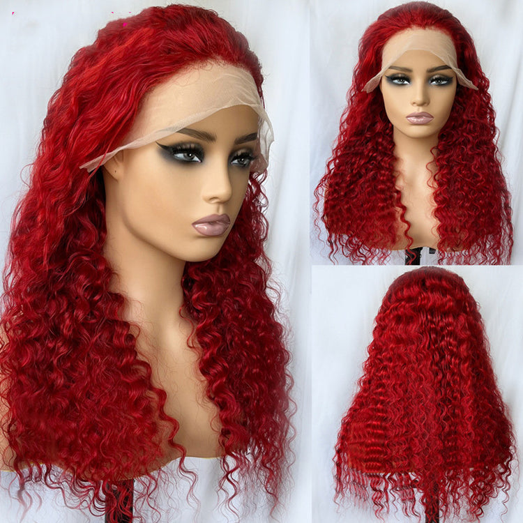 a mannequin with red hair