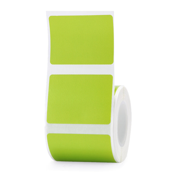 a roll of green labels