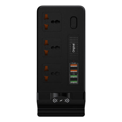 Home Universal Hole Row Plug Support Wireless Charging