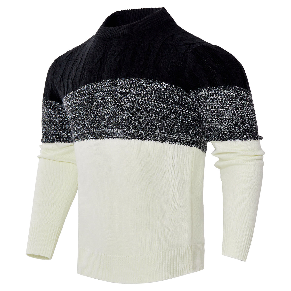 a black and white sweater