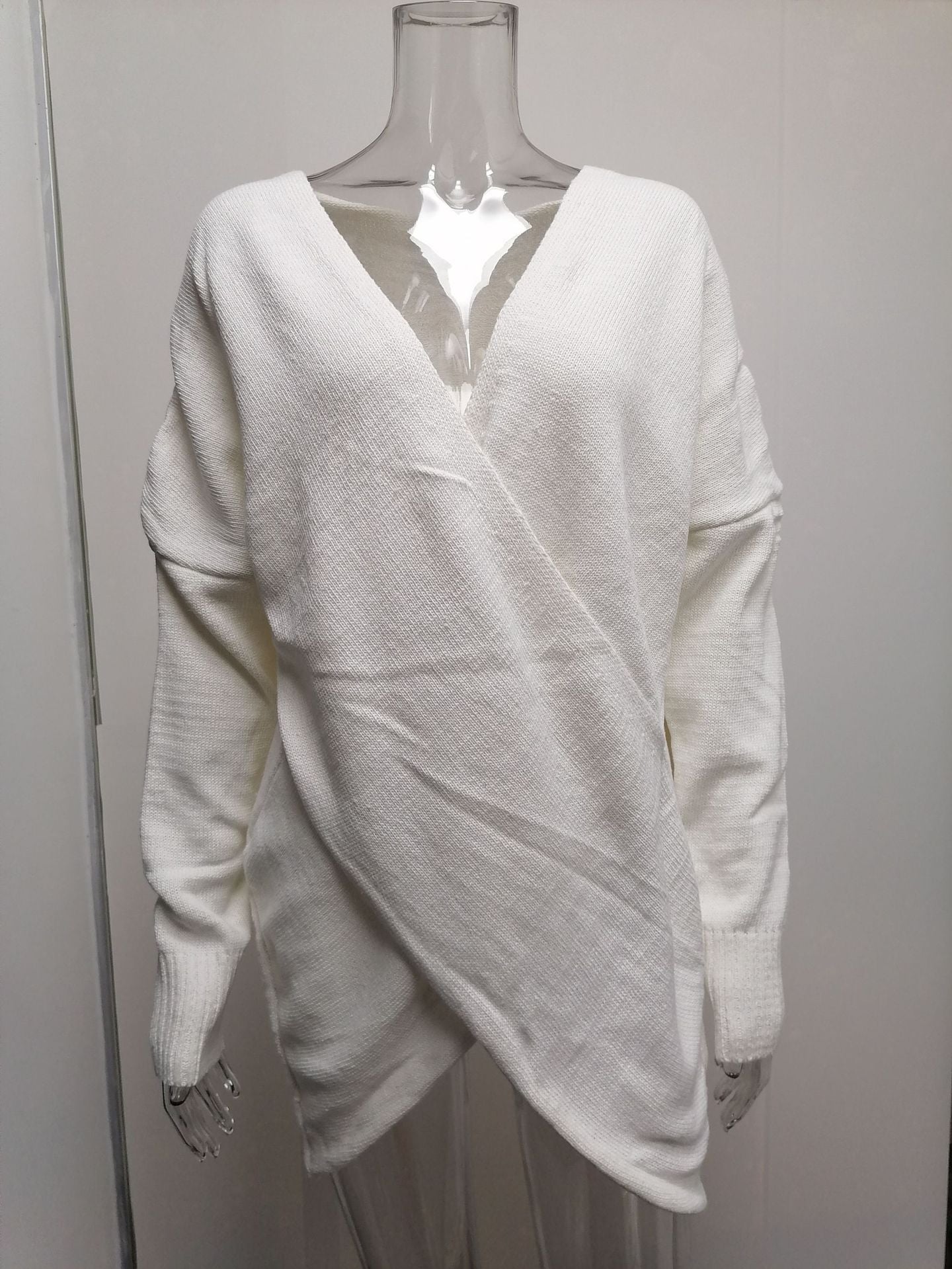 Cross Loose Outer Wear Women's Knitted Sweater