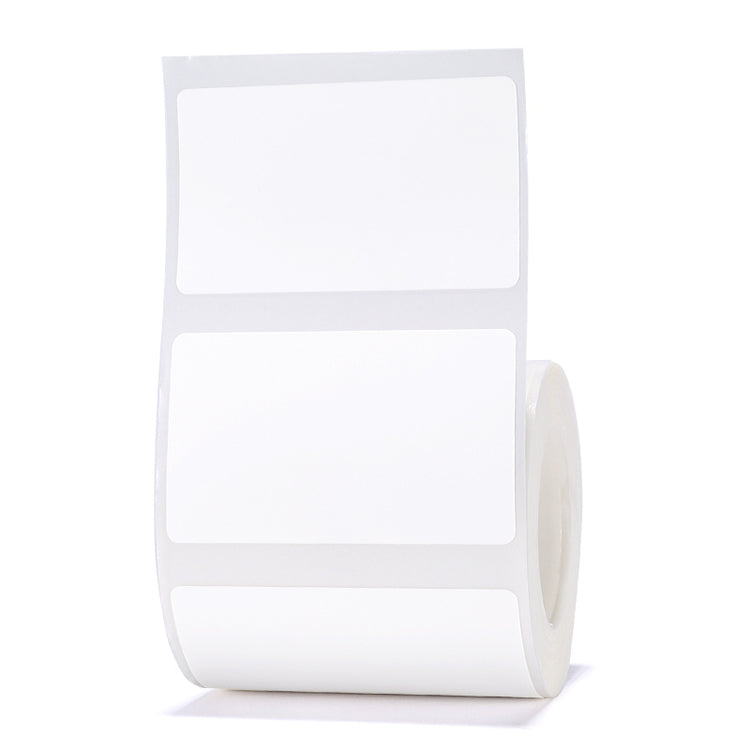 a roll of white labels