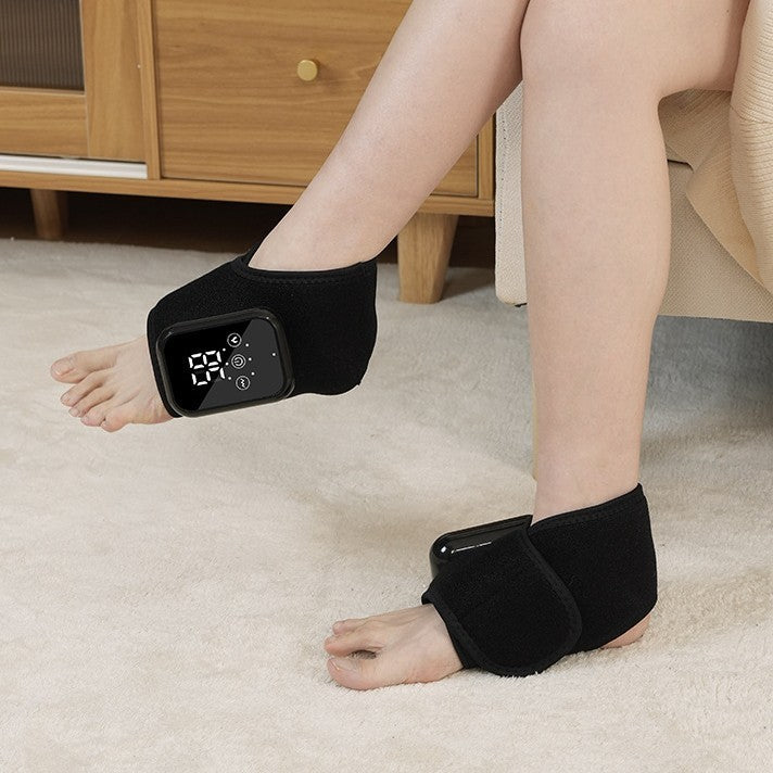 a person wearing a device on their feet