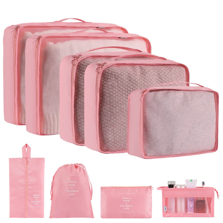 a group of pink bags