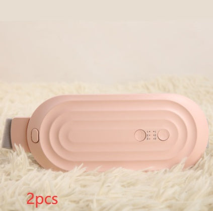 a pink device on a white carpet