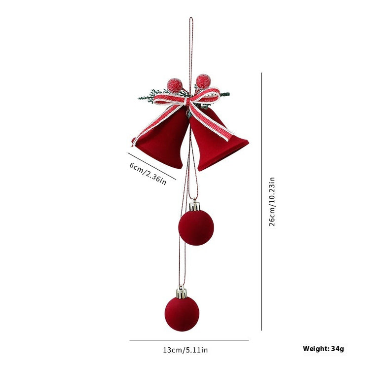 a bell and ball ornaments from a string