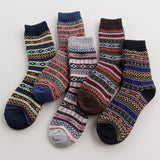 5-Pair Set of Thick Knit Crew Socks
