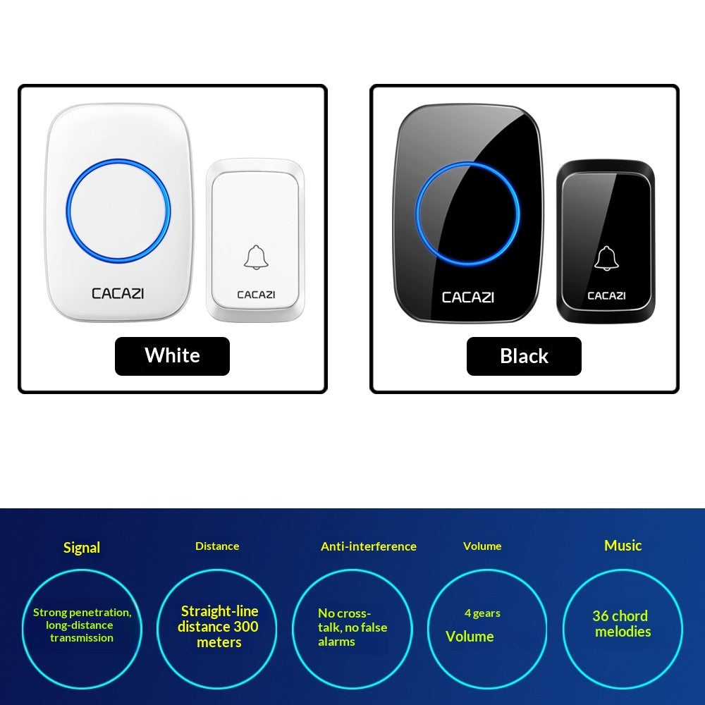 Wireless Home Battery-Powered DC Wireless Doorbell Waterproof