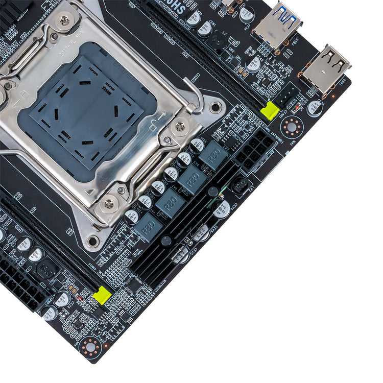 a close up of a computer motherboard