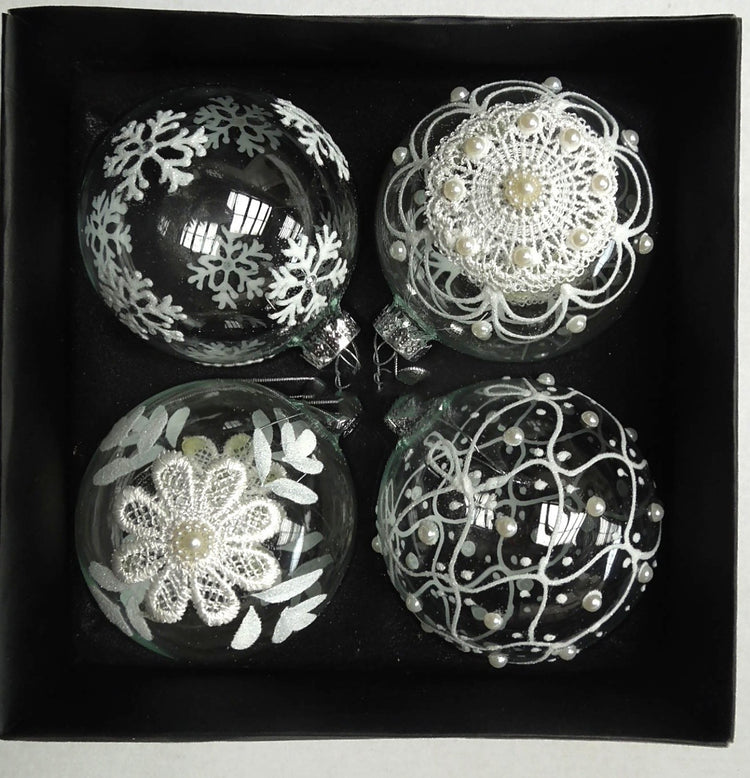 a set of ornaments in a box