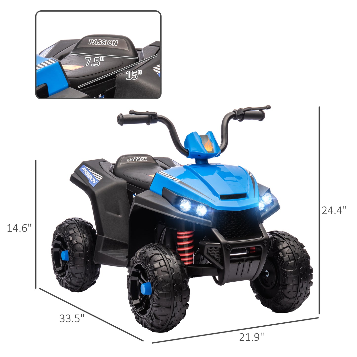 12V Kids ATV with Spring Suspension