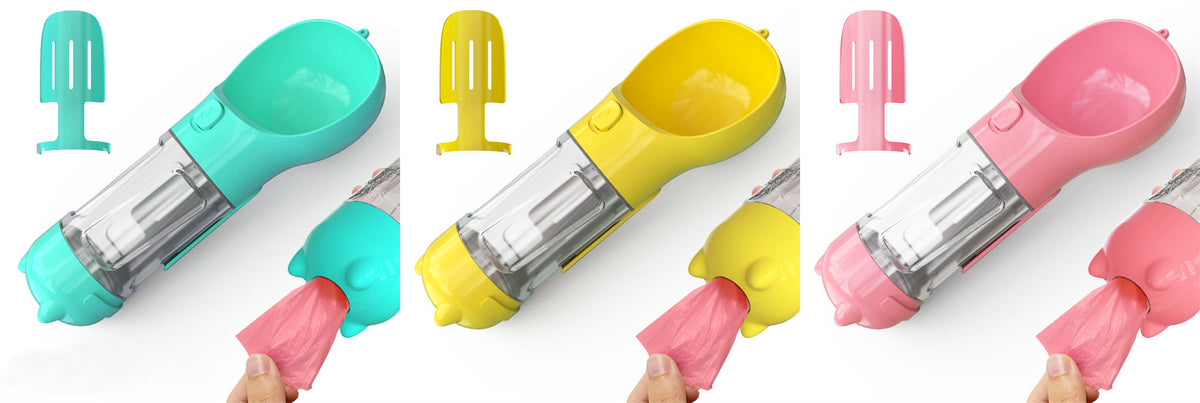a yellow and clear device with a plastic bag