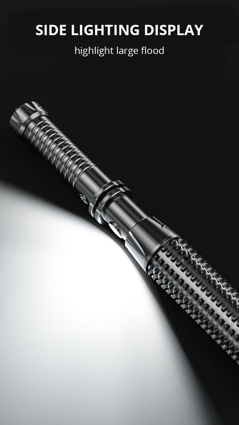 Self-Defense Wolf Tooth Stick Outdoor USB Rechargeable Car Led Security Patrol Broken Window Power Flashlight