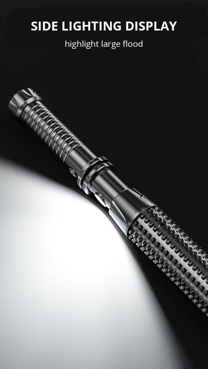 Self-Defense Wolf Tooth Stick Outdoor USB Rechargeable Car Led Security Patrol Broken Window Power Flashlight